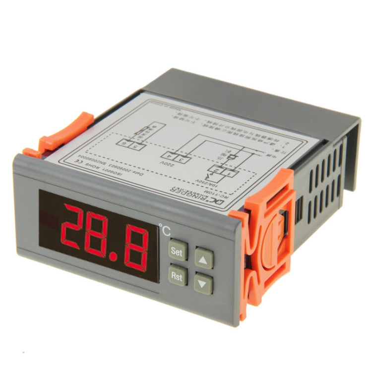 RC-210M Regolatore di temperatura digitale LCD Termostato termocoppia con termometro a sensore, Intervallo di temperatura: da -40 a 110 gradi Celsius RC-210M Regolatore di temperatura digitale LCD Termostato termocoppia con termometro a sensore, Intervallo di temperatura: da -40 a 110 gradi Celsius